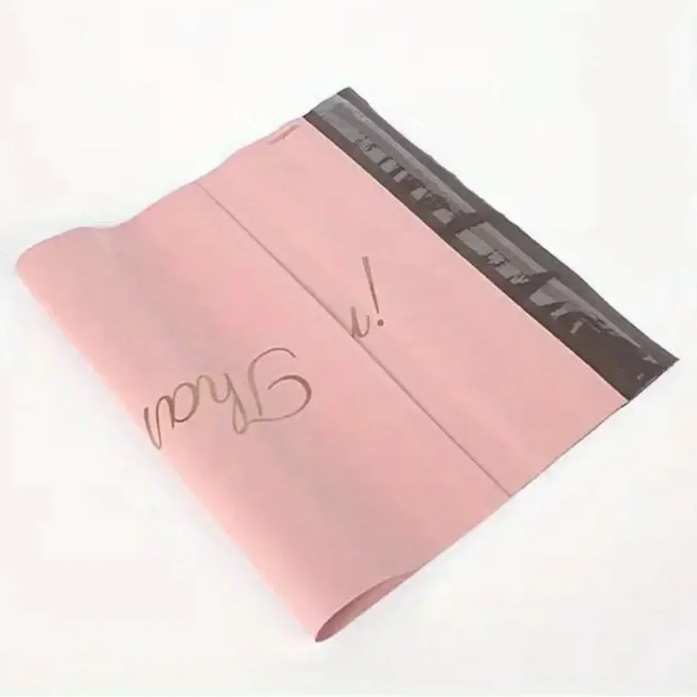 Set of 20 Pink Poly Mailers - “Thank You” Self Sealing Shipping Poly Mailers